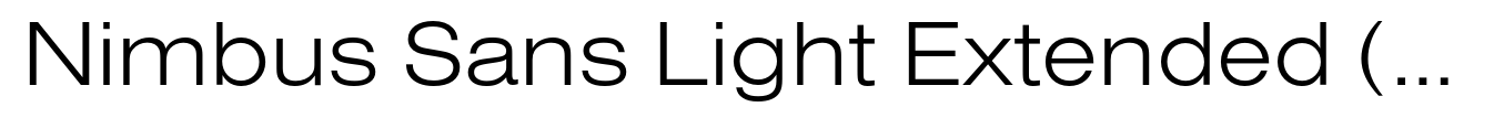 Nimbus Sans Light Extended (D) image